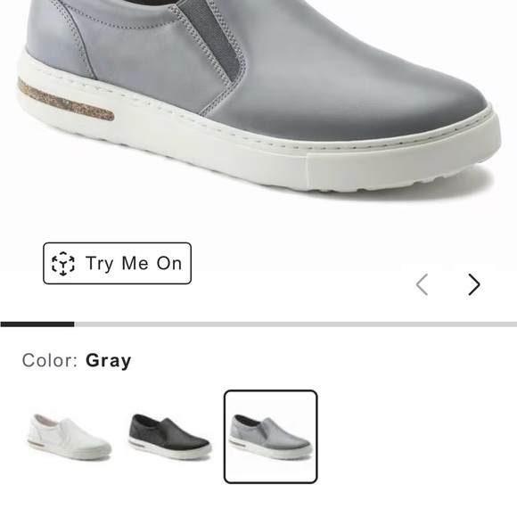 NEW BIRKENSTOCK Oswego Gray Leather, Size 7 - 7.5 / 38 - Picture 6 of 6